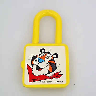Vintage Kellogg's Tony The Tiger Yellow Twist Pad Lock Cereal Prize 1987 • $3.99