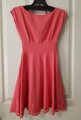 Kate Spade Coral Fit And Flare Dress With Side Pockets Size XXS • $49