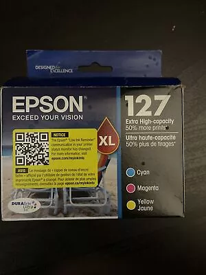 Epson XL 127 T127520 Color Ink Cartridges - Cyan Magenta Yellow  03/26 • $27.99