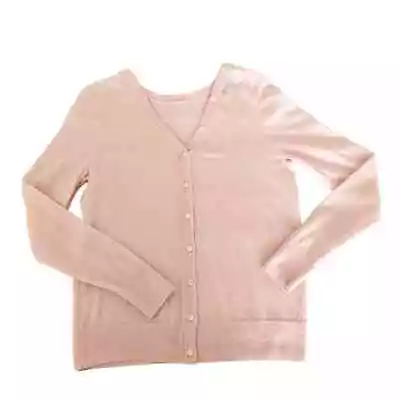 J Crew M Blush Pink Merino Wool Cardigan Button Detail • $33