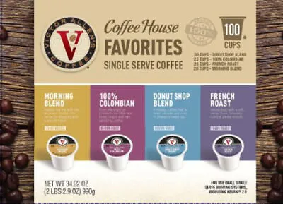 Single Serve K-Cup Coffee Pods 100 Count Variety Black Coffee Add Coffee Creamer • $29.88