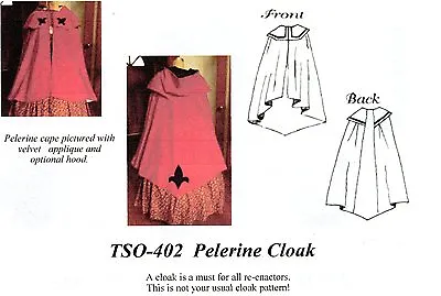 Civil War Style PELERINE CLOAK 3/4 LENGTH CAPE Timeless Stitches PATTERN TSO-402 • $15