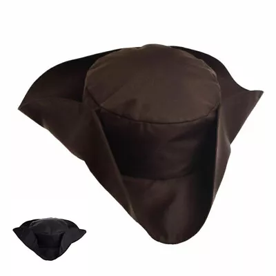Medieval Mens Pirate Hat Theater Reenactment Tricorne Hat Colonial Hat Halloween • $11.99
