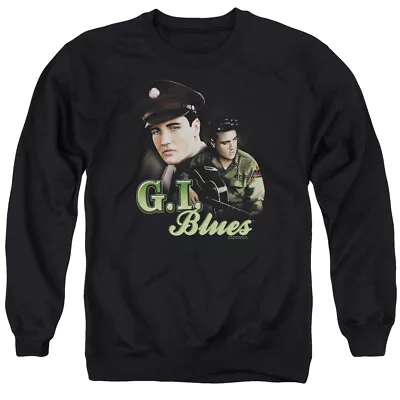 Elvis Presley G I Blues Crewneck Sweatshirt Licensed Music King Of Rock Black • $24.49