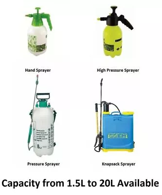 Garden Pressure Sprayer Weed Killer Chemical Fence Knapsack Hand Pump Action • £3.99