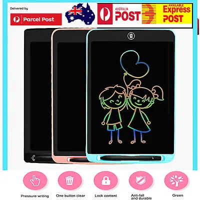 $25.99 • Buy 12  LCD Writing Tablet Drawing Board Colorful Doodle Handwriting Pad AU
