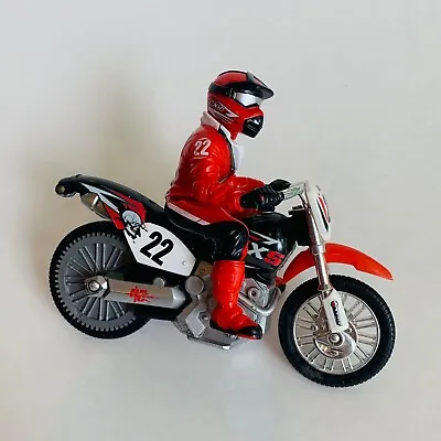JAKKS Pacific Motocross MXS Bike With Rider Toy  Red White Black #22 • $20