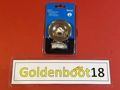 £19.94 • Buy Byron 2207p1 Wired Flush Mounted Circular Solid Brass Bell Push New Sealed
