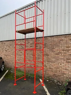 SCAFFOLD TOWER 4' X 2'6    DIY   19'6ft WORKING HEIGHT PPC SAFETY ORANGE TOWERS • £390