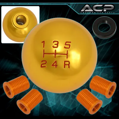 For Ford M10X1.25 5SPD Manual MT Ball Shift Shifter Knob M8 M10 M12 Kit 24K Gold • $13.99