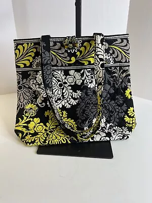 Vera Bradley Bag Baroque Tote Shoulder Purse Bag Yellow White  Black Gray • $15