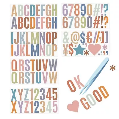 Alphabet Number Stickers Colorful Adhesive Letter Stickers 6 Sheets Number L... • $12.76