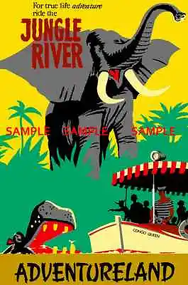 Vintage Disney 1956 ( Jungle River ) Collector's Poster Print - B2G1F  • $12.99