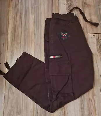 Vintage HAMA Men's Pants Brown Embroidered Size 32x32 (A8) • $20.90