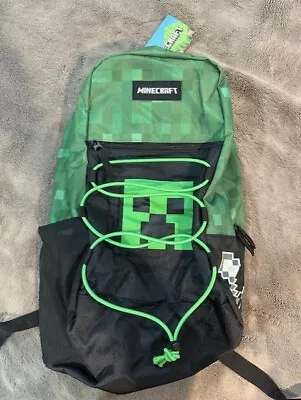 Minecraft Bioworld Backpack Creeper Print 18 X 11.5 X 5.5 New With Tags • $29.99
