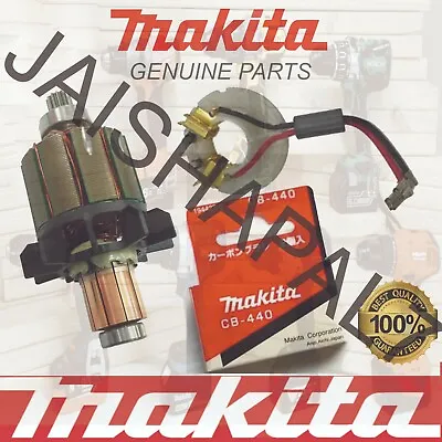 Makita 18v Armature Brush Holder & Brushes Fit Dhp456 Bhp456 Bdf Ddf456 619263-3 • £28.99