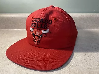 VTG Retro 90’s/y2k Chicago Bulls NBA Snapback Hat Flat Bill Red #1 • $5.99