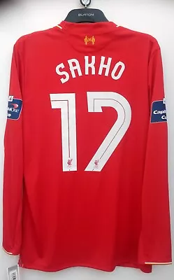 Liverpool 2015/16 Capital One Cup Final Shirt Long Sleeve Sakho 17 Large BNWT • £100