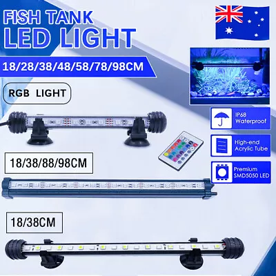$55.50 • Buy Aquarium Fish Tank LED Light Bar Lamp Pool Submersible Waterproof RGB Light + AU