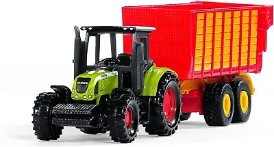 £12.99 • Buy Siku 1650 Class Detailed Tractor And Silage Trailer Scale Model 1/87 OO/HO Gauge