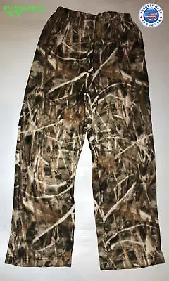 ZooFleece Waterfowl Max 4 Camo Pants Hunting Camouflage Unisex Bottoms S-XL • $34.81