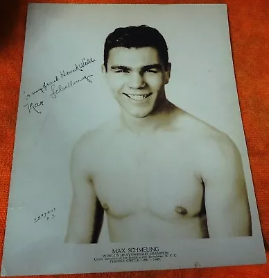 Museum Alert! ORIGINAL C1930's 8 X 10 Signed MAX SCHMELING Real PHOTO-GUARANTEED • $107.82