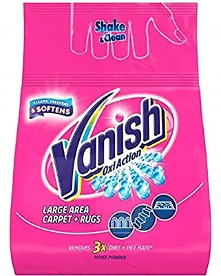 Vanish Carpet Cleaner + Upholstery Power Powder Large Area Cleaning 650 G • £7.39