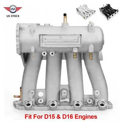 Intake Manifold For 88-00 Honda Civic CRX Del Sol SOHC D Series CX DX EX Silver • $97.99