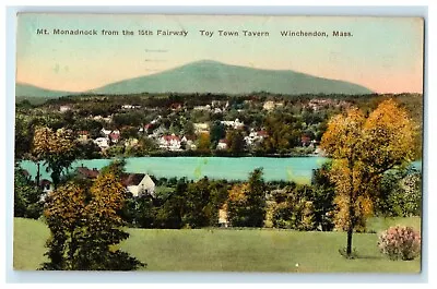 1943 Mt. Monadnock From 15th Fairway Toy Town Tavern Winchendon MA Postcard • $6.47