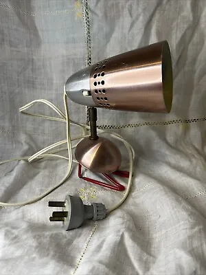 Vintage Anodised Aluminium Light - Copper/ Pink - Mid Century- Working • $49