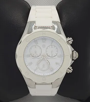 Ladies Michele Tahitian White Jelly Band Watch MWW12F000028 K5 • $249.99