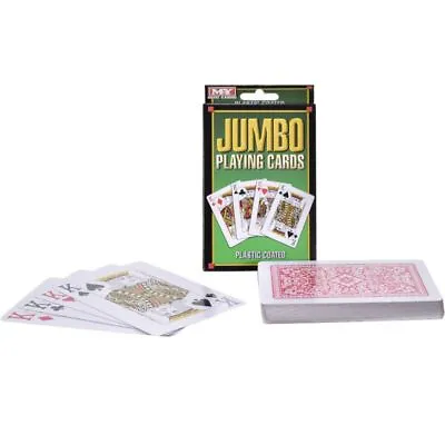 Jumbo Playing Cards Deck Extra Large Cards Playing Cards Pack Of 52 New • £3.29