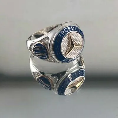 Turkish Handmade 925 Sterling Silver Jewelry Mercedes Design Men's Ring  • $41.90