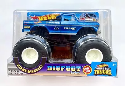 $25.69 • Buy 2019 Hot Wheels Monster Trucks Bigfoot 4x4x4 Blue 1:24