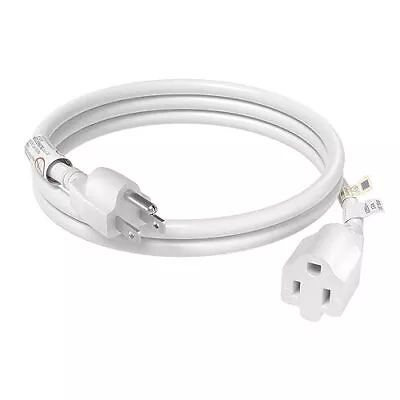 FIRMERST 3 Ft Extension Cord 14 AWG Heavy Duty 1875W 15A Prong White UL Listed • $12.08