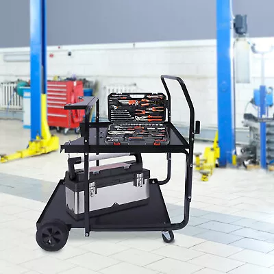 Welding Cart Heavy Duty 360° Wheels 2 Tier Shelf Storage Welding Trolly Cart New • $147