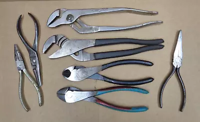 Vtg Channellock 337 CRAFTSMAN 45074 Lot/7 Pcs NEEDLE NOSE PLIERS Pliers CUTTERS • $29.99