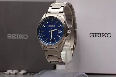 [ MINT ] SEIKO Selection Blue Men's Watch SBTM289 Solar Atomic Radio Titan • $249.99