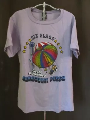 Vintage 70s Six Flag Great Adventure T Shirt Parachute Perch Ride • $69