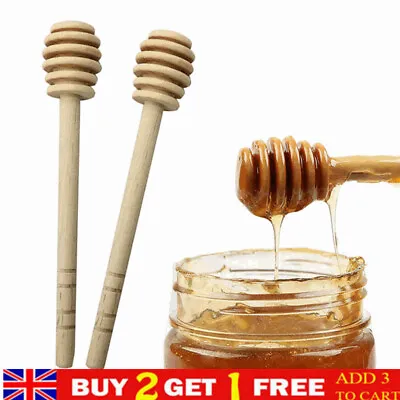 Long Handle Wood Honey Dipper Stick Honey Mixer Spoon KitcheLi15 • £2.12