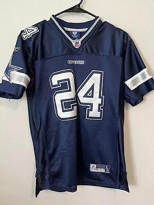 Dallas Cowboys Shirt Youth Large Blue #24 Marion Barber Reebok On Field Jersey • $14.95