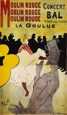 Moulin Rouge La Goulue Vintage Theatre Poster Repro 16x24 • $9.95