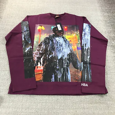 Hood By Air HBA Shirt Mens Large Freddy Jason HBA Sweatshirt Pullover Purple • $148.88