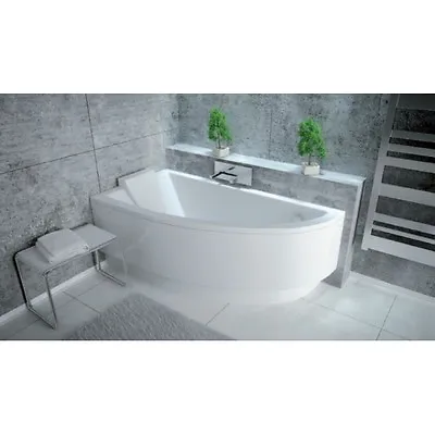 £499 • Buy Offset Corner Bathtub SPACE SAVER 150 X 70cm, Front Panel, Pop-up Waste Included
