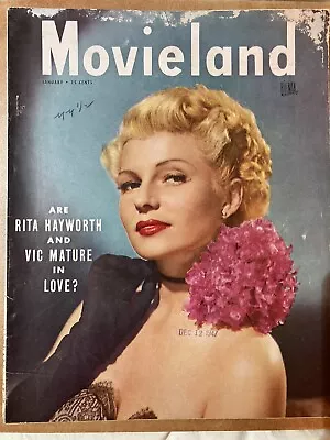 Movieland Magazine January 1948 Rita Hayworth Lana Turner Clark Gable Sinatra • $15