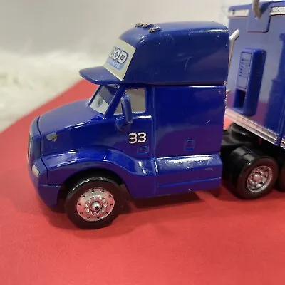 Disney Pixar Cars #33 MOOD SPRINGS Blue Semi Truck Hauler - 1:55 Scale • $55.99