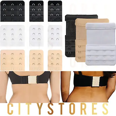 CTS 2 3 4 Bra Extender Extension Strap Hook  Ladies Underwear Maternity Back A1 • £3.48