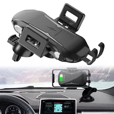 Automatic Clamping 30W Qi Wireless Car Charger Fast Charging Mount Phone Holder • £9.99