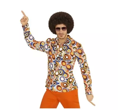 Mens Groovy Hippie Shirt Fancy Dress  Festival  70's Party Disco Size XXL • £14.99