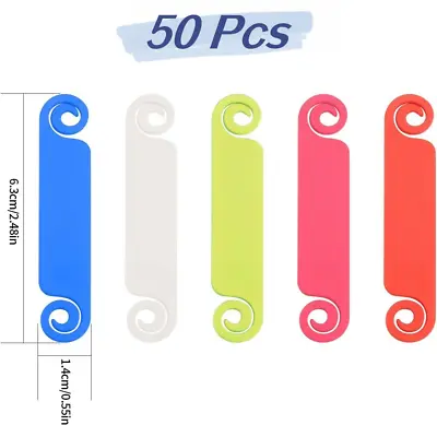 50 Pcs Cable Multicolored Cable Labels Tags Identification Marking Wire Tags • £9.55